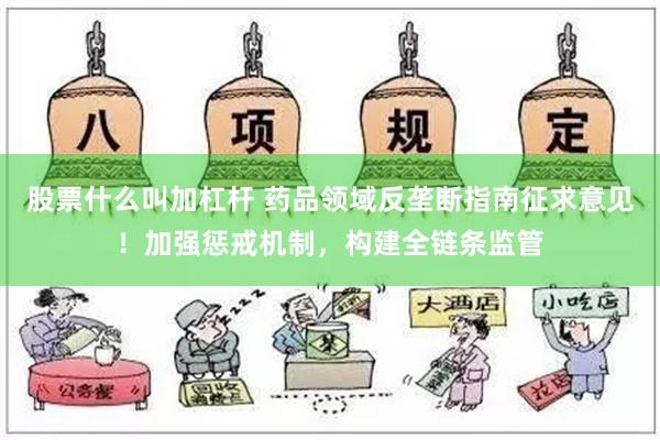 股票什么叫加杠杆 药品领域反垄断指南征求意见！加强惩戒机制，构建全链条监管