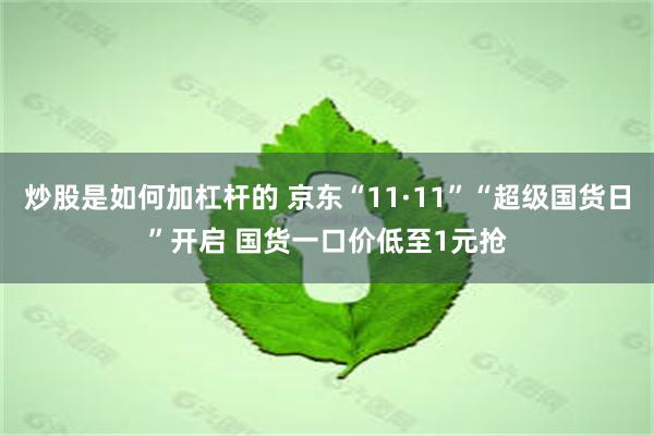 炒股是如何加杠杆的 京东“11·11”“超级国货日”开启 国货一口价低至1元抢